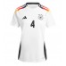 Camiseta Alemania Jonathan Tah #4 Primera Equipación Replica Eurocopa 2024 para mujer mangas cortas